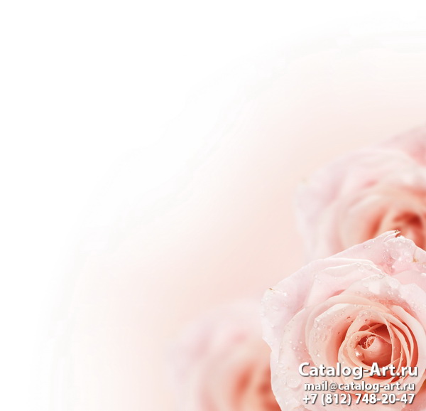 Натяжные потолки с фотопечатью - Розовые розы 1
